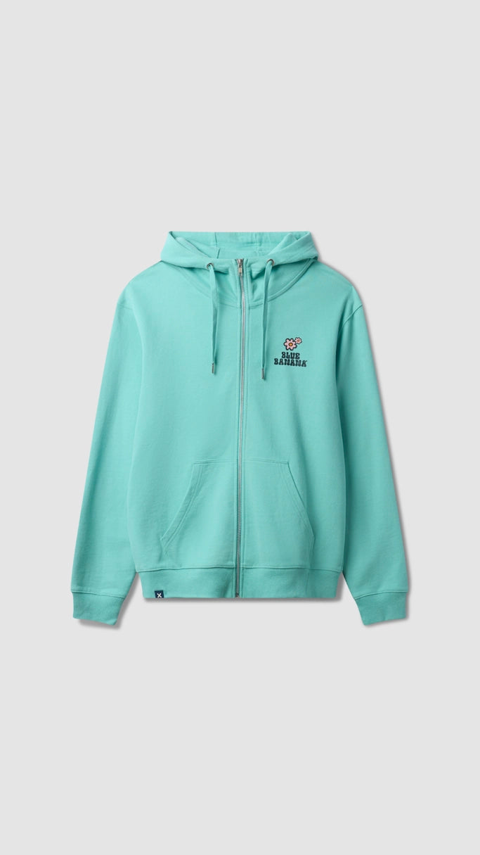 Trendy Comfort Wear SUDADERA CON CAPUCHA FULL ZIP HARDY ACQUA