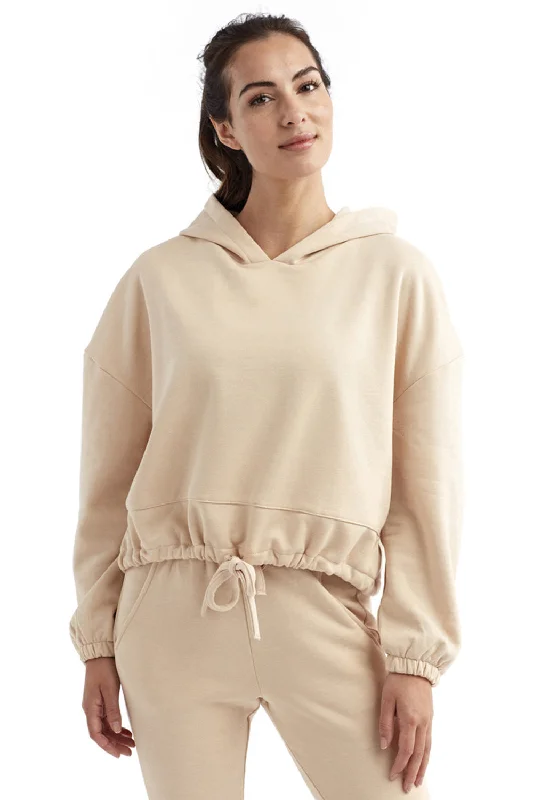 Comfy Dress TriDri Womens Maria Cropped Hooded Sweatshirt Hoodie - Nude