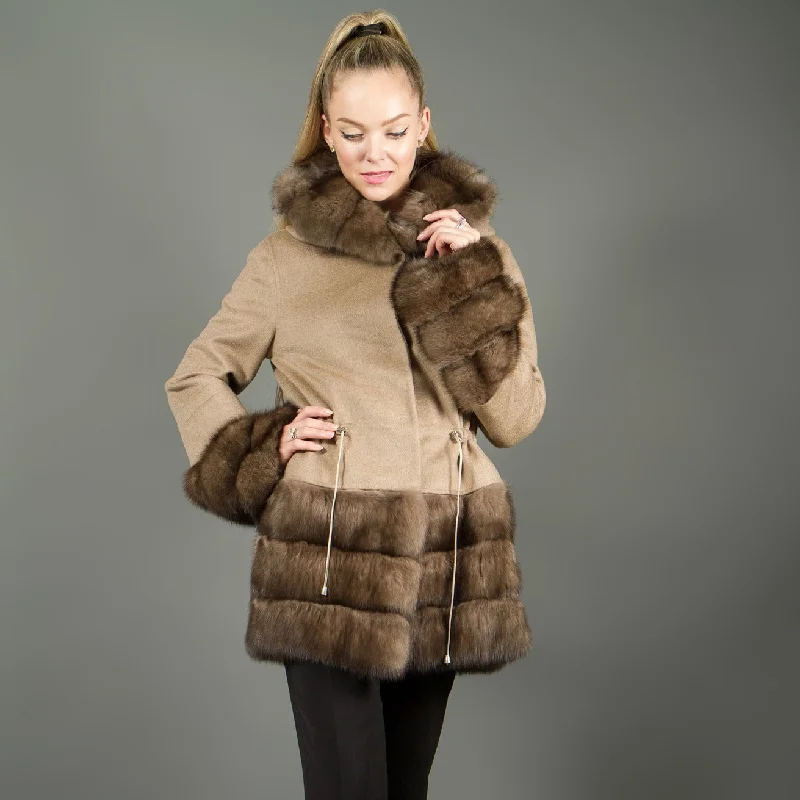 Chic Outfits Loro Piana Cashmere and Russian sable fur coat exclusive