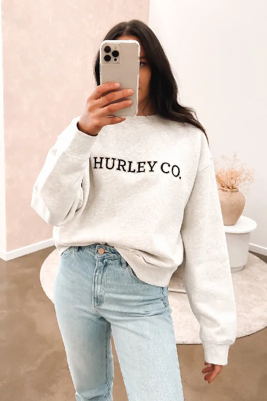 Elegant Fit Co Crew Light Heather Grey