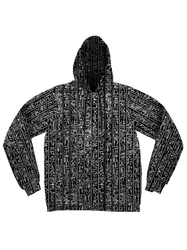 Elegant Wear Egyptian Glyphs (Black) Unisex Hoodie