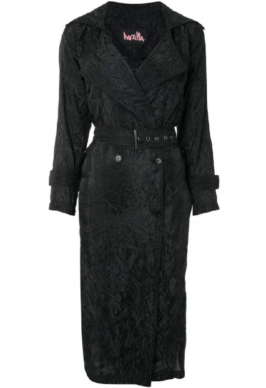 Relaxed Looks SING TRENCH COAT BLACK