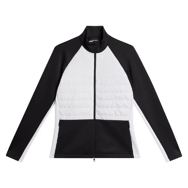 Effortless Dressing J.Lindeberg Lourdes Hybrid Mid Layer Golf Jacket White - WI23 Women