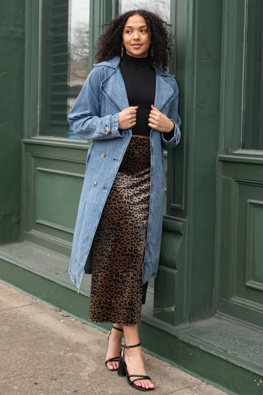 Timeless Outfits Carmelina Denim Trench
