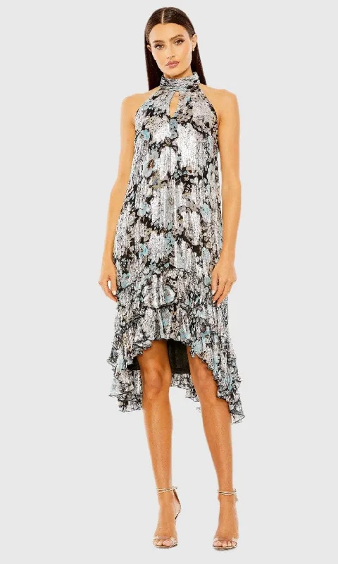 Light Fit Ieena Duggal 9314 - Sleeveless Floral Pattern Cocktail Dress