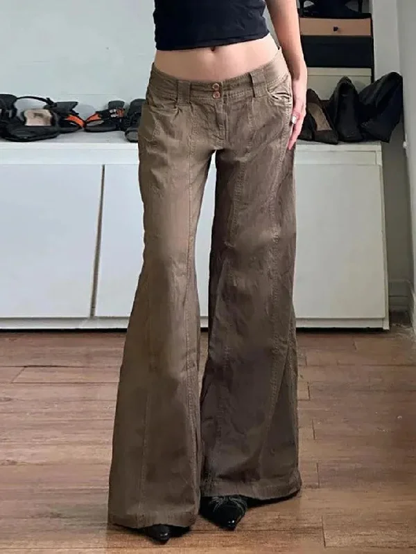 Simple Looks Vintage Low Rise Straight Leg Jeans