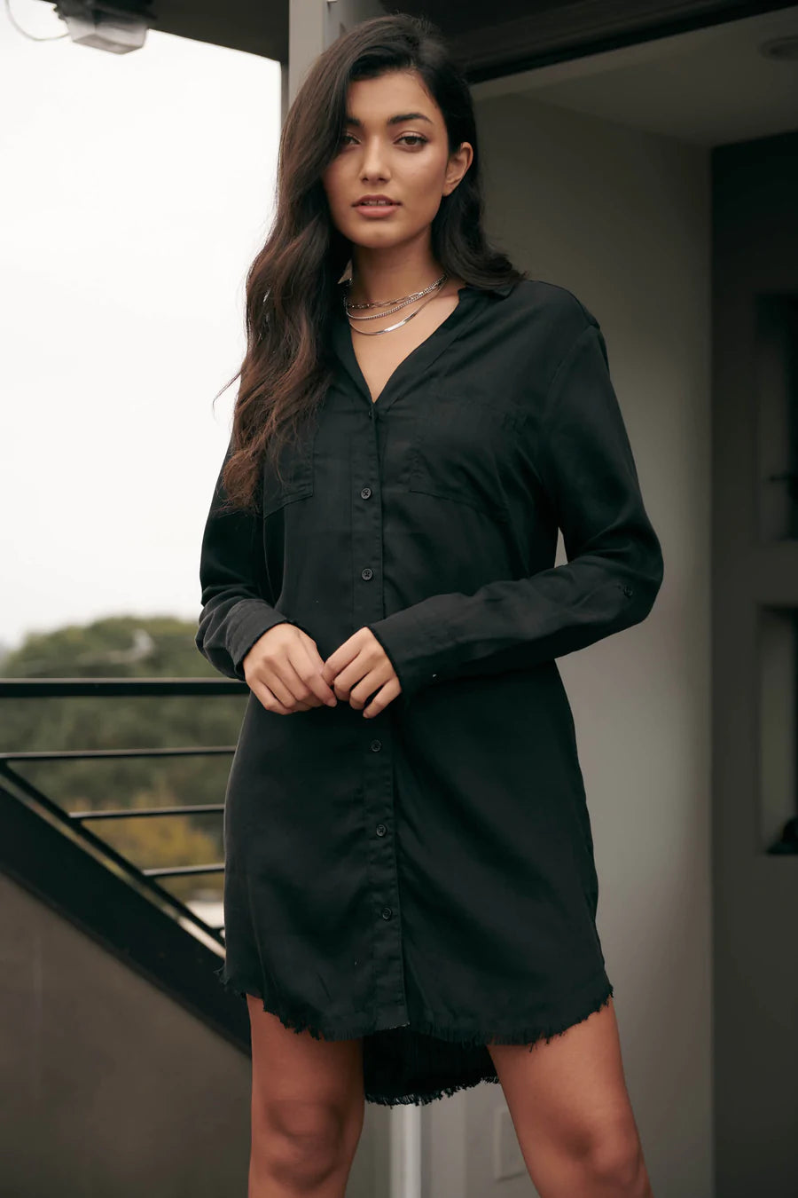 Easy Chic Wear DEAR JOHN-AVERY DRESS-BLACK