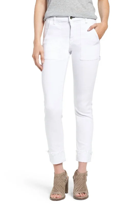 Cozy Knits Carpenter Skinny Jean In White