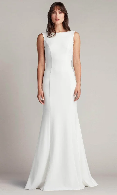 Trendy Comfort Wear Tadashi Shoji BOS24104L - Beckwith Rosette Low Back Evening Gown