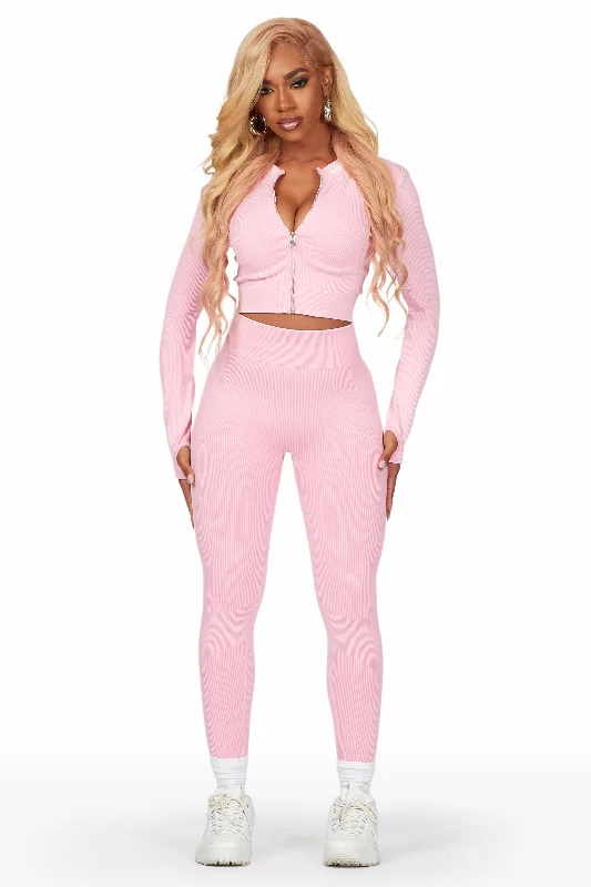 Breezy Comfort Nyala Pink Mineral Wash Active Set