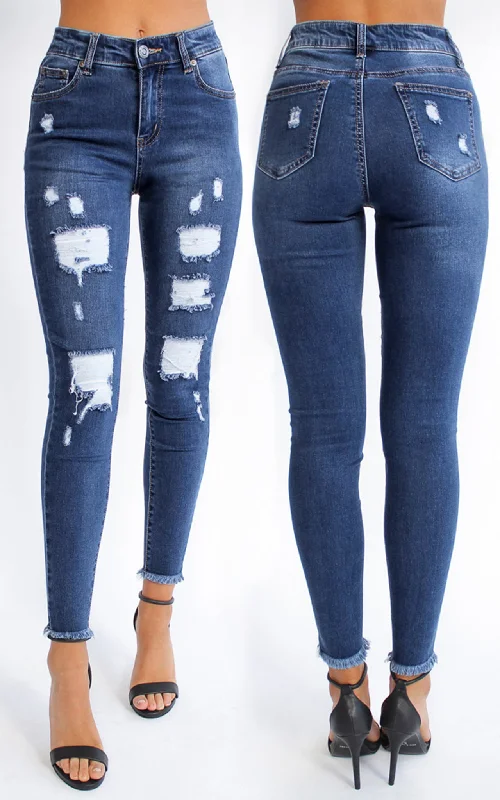 Relaxed Weekend Wear Spell Bound Jeans - Dark Blue