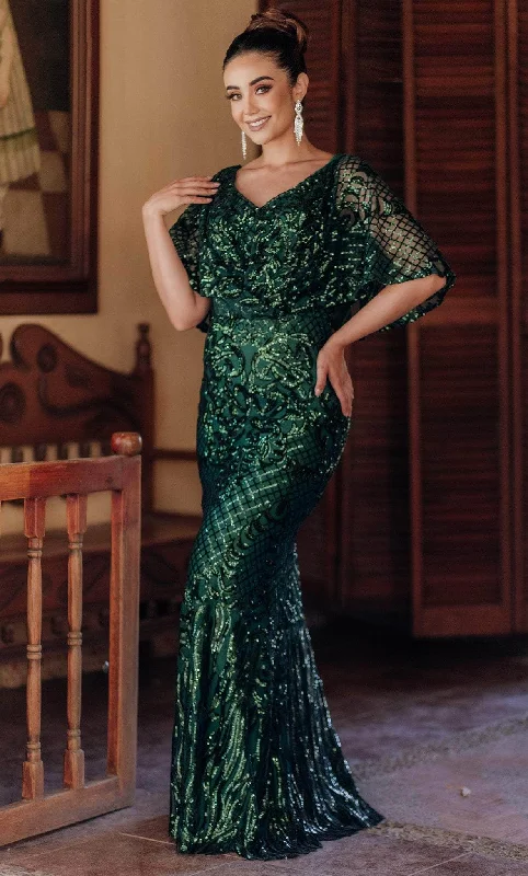 Timeless Outfits Terani Couture 232M1516 - Sequin Lace Evening Gown