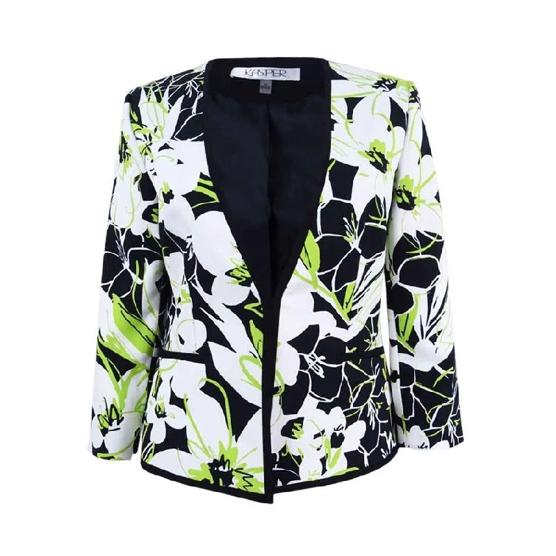 Cozy Knits Kasper Women's Floral-Print Blazer