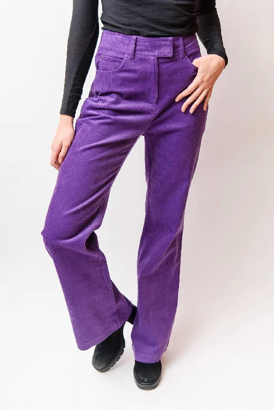 Simple Looks June Corduroy Pant In Purple