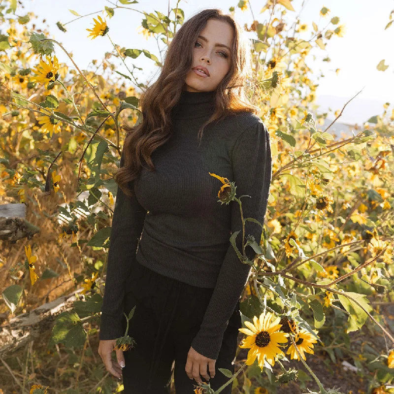 Simple Comfort Sydney Turtleneck, Charcoal