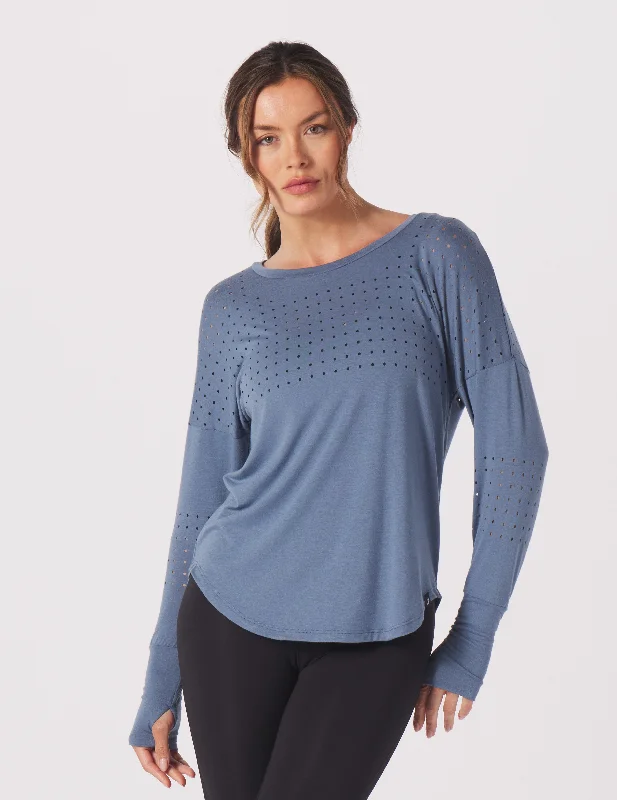 Fashion Comfort Mood Long Sleeve: Washed Blue