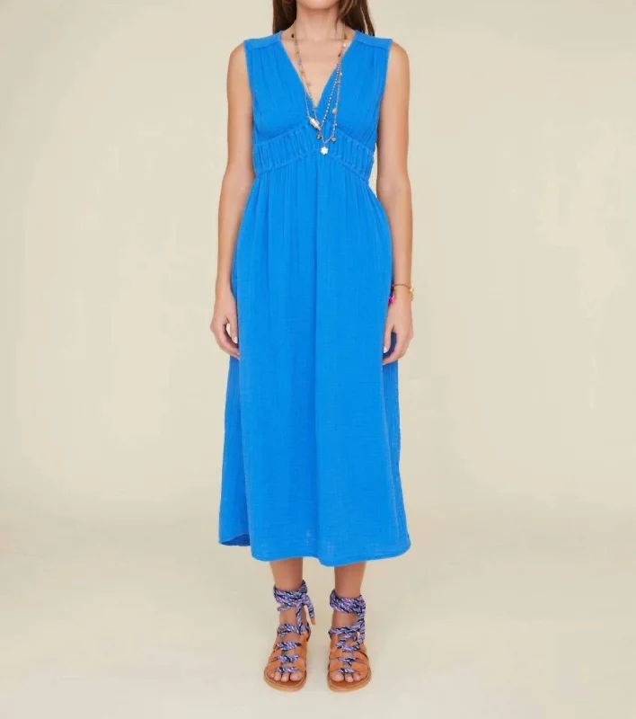 Soft Feel Arwen Dress in Cobalt