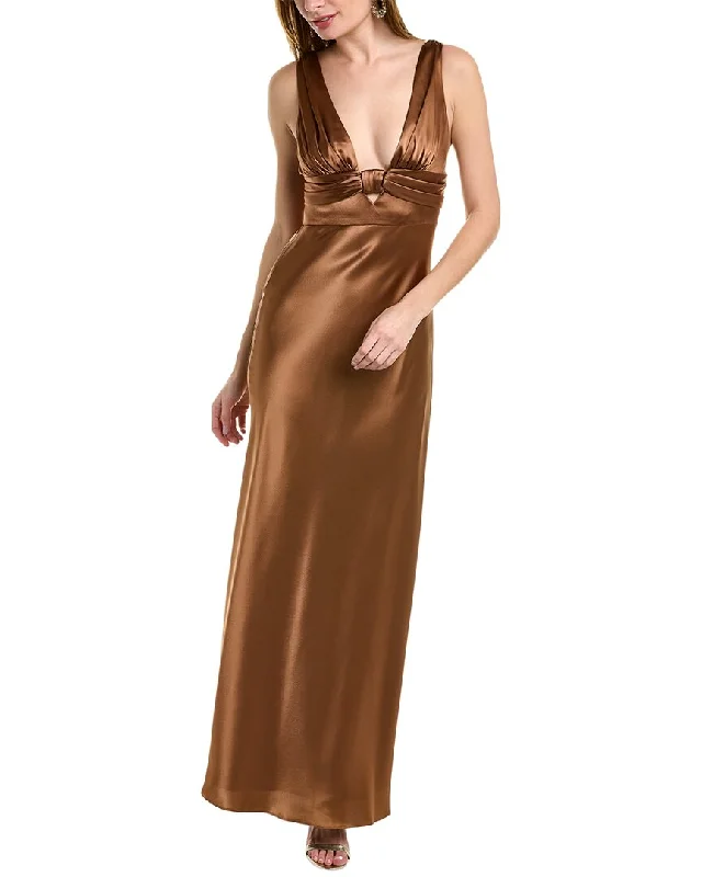 Comfortable Lounge Wear issue New York Pleated Bow Bodice Gown
