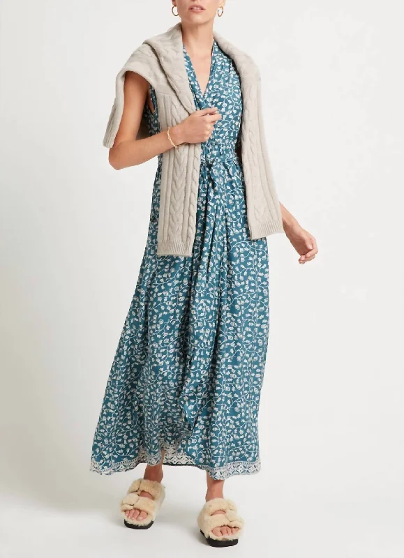 Light Layers Nico Sleeveless Dress in Pomegranate Teal