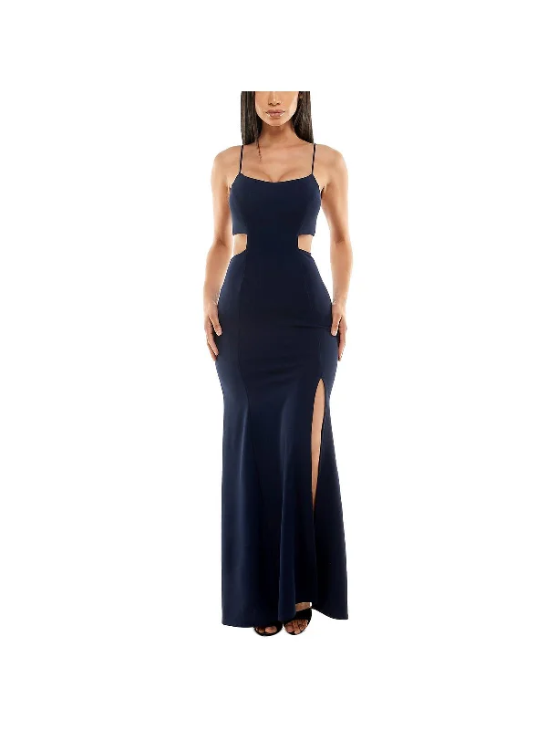 Smart Comfort Wear Womens Crepe Cut Out Evening Dress