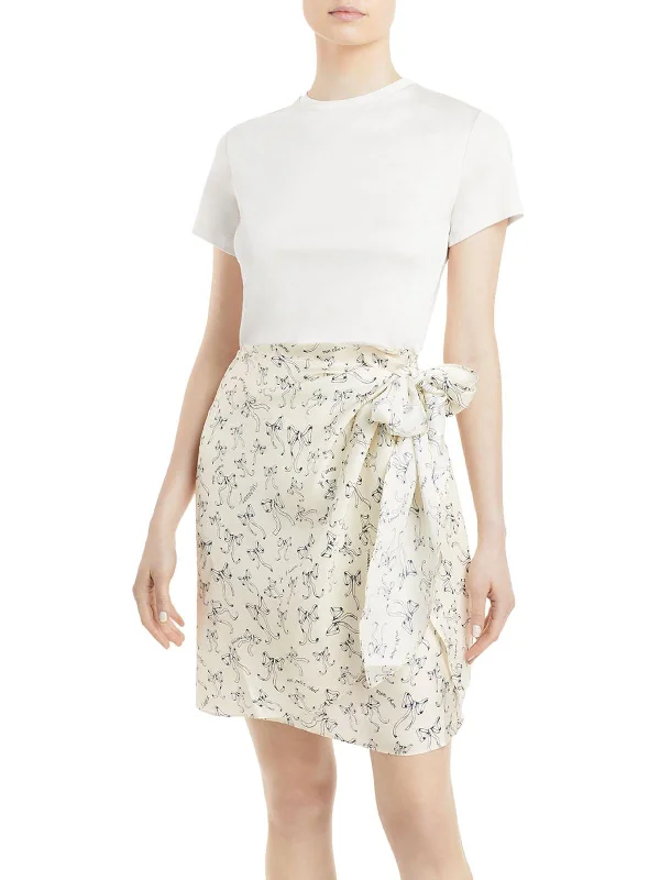 Layered Style Womens Daytime Printed Mini Dress