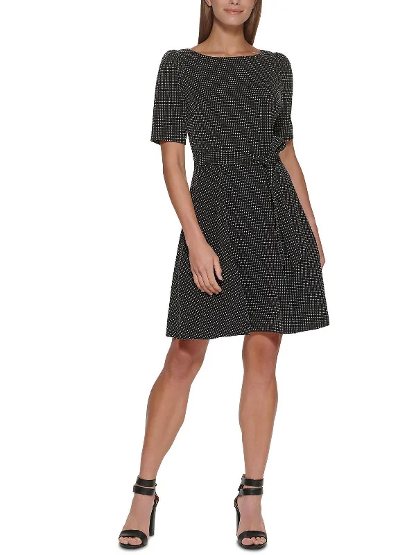 Relaxed Fit Wear Womens Printed A-Line Mini Dress
