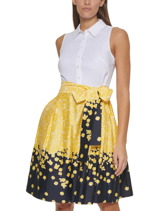 Easygoing Fashion Womens Printed Mini Fit & Flare Dress
