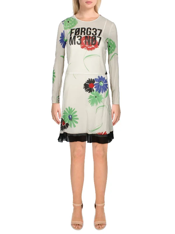 Comfortable Dresses Womens Silk Printed Mini Dress