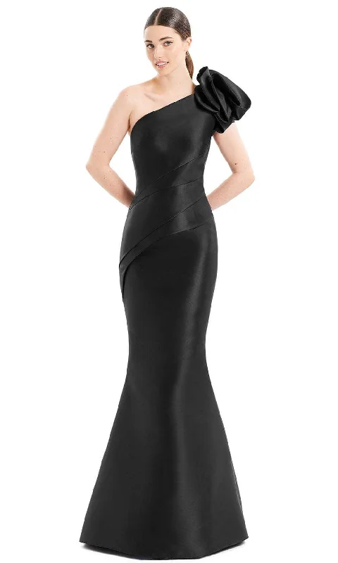 Relaxed Jackets Alexander by Daymor 1673 - Asymmetric Pleated Peplum Evening Gown