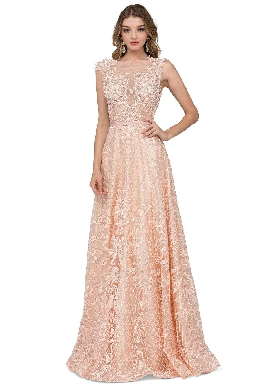 Cozy Fitting Cecilia Couture - 1408 Embroidered A-Line Evening Gown