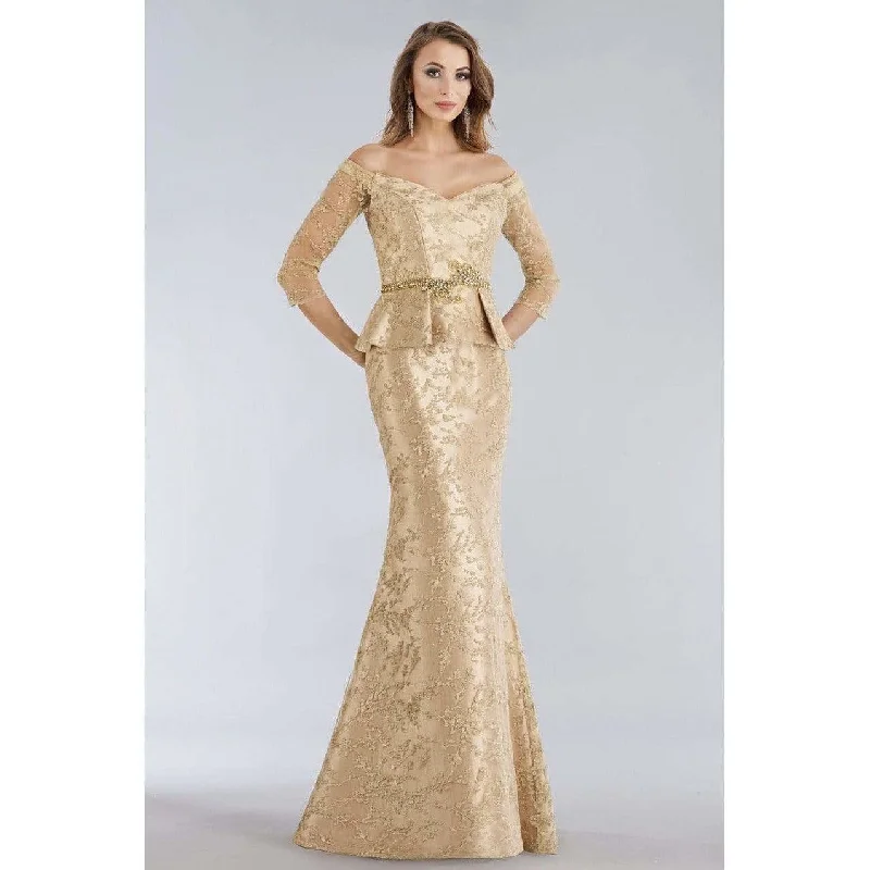 Comfortable Jackets Feriani Couture 18965 Evening Gold Gown