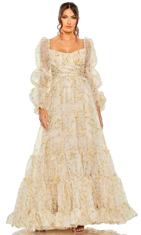 Relaxed Tops Ieena Duggal 68288 - Tiered Ruffled A-line Evening Dress