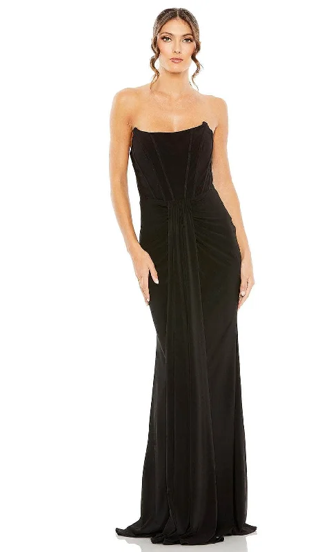 Relaxed Tops Ieena Duggal 13003 - Strapless Waist Detailed Evening Dress