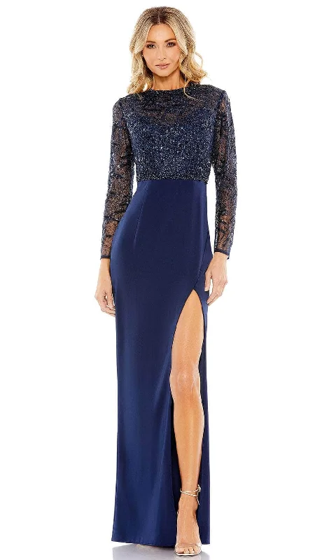 Comfortable Dresses Mac Duggal 20340 - High Neck Embellished Fitted Bodice Evening Dress