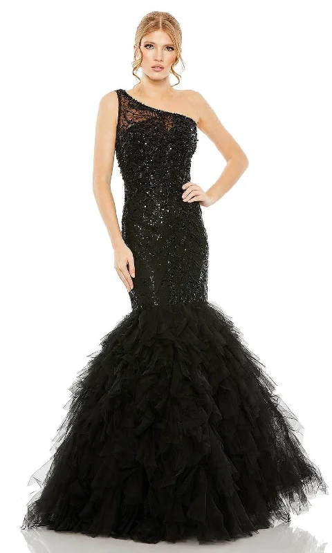 Simple Chic Mac Duggal 20545 - Embellished One-Shoulder Classic Prom Gown