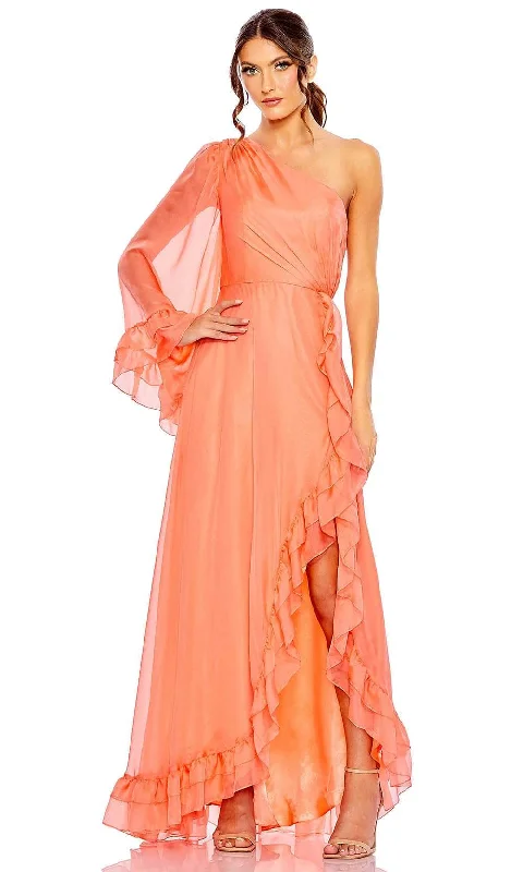 Chic Outfits Mac Duggal 55924 - One-Sleeve Asymmetrical Prom Dress
