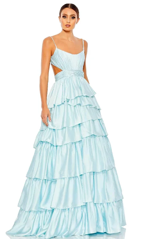 Weekend Comfort Mac Duggal 67970 - Sleeveless Ruffled Tiered Ballgown
