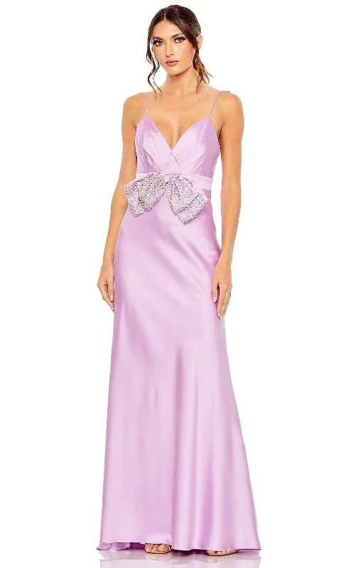 Casual Ease Mac Duggal 68144 - Pleated Rhinestone Embellished Dress