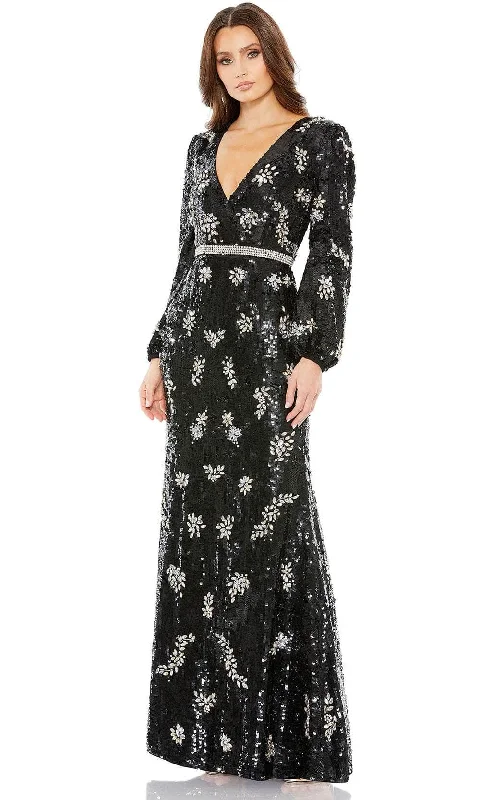 Relaxed Fashion Mac Duggal 93616 - Rhinestone Embellished Floral Evening Dress