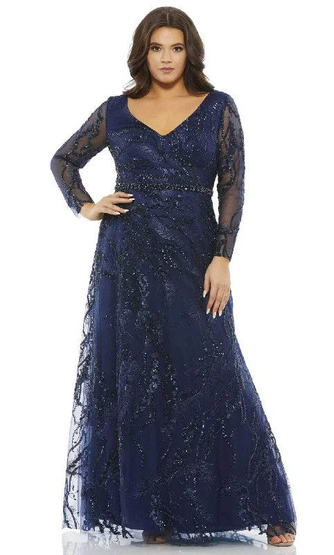 Simple Chic Mac Duggal 67922 - Sequin-Detailed A-line Evening Gown
