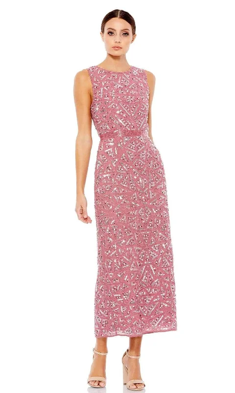 Comfortable Fashion Looks Mac Duggal - 93550 Jewel Neck Beaded Column Dress