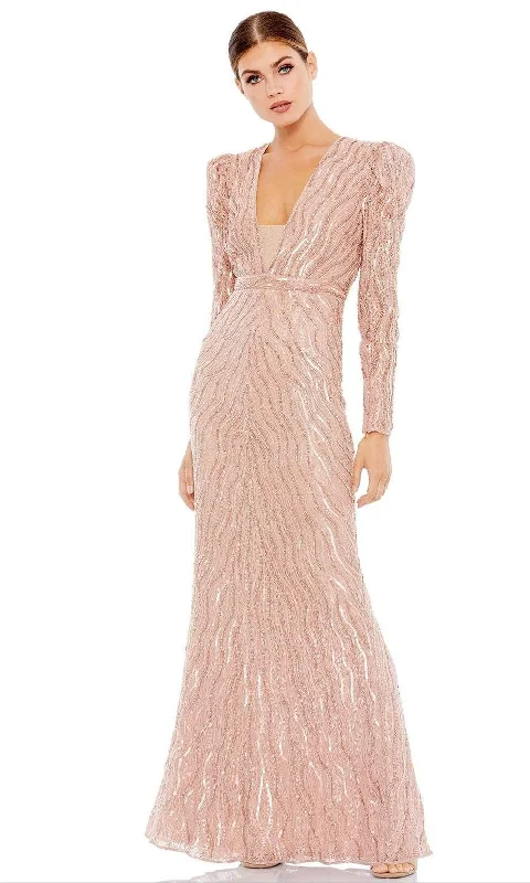 Comfortable Sweaters Mac Duggal - 93574 Leg Of Mutton Beaded Dress